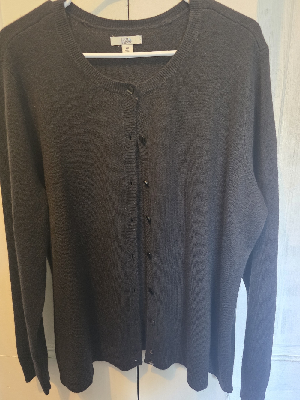 Croft & Barrow Black Button-Up Cardigan